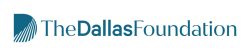 Logo of The Dallas Foundation, featuring a stylized blue D with diagonal lines on the left, followed by the words The Dallas Foundation in blue text.